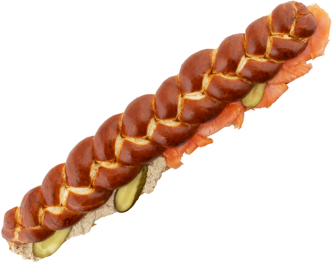 Laugenzopf mit Lachs-Thon-Füllung