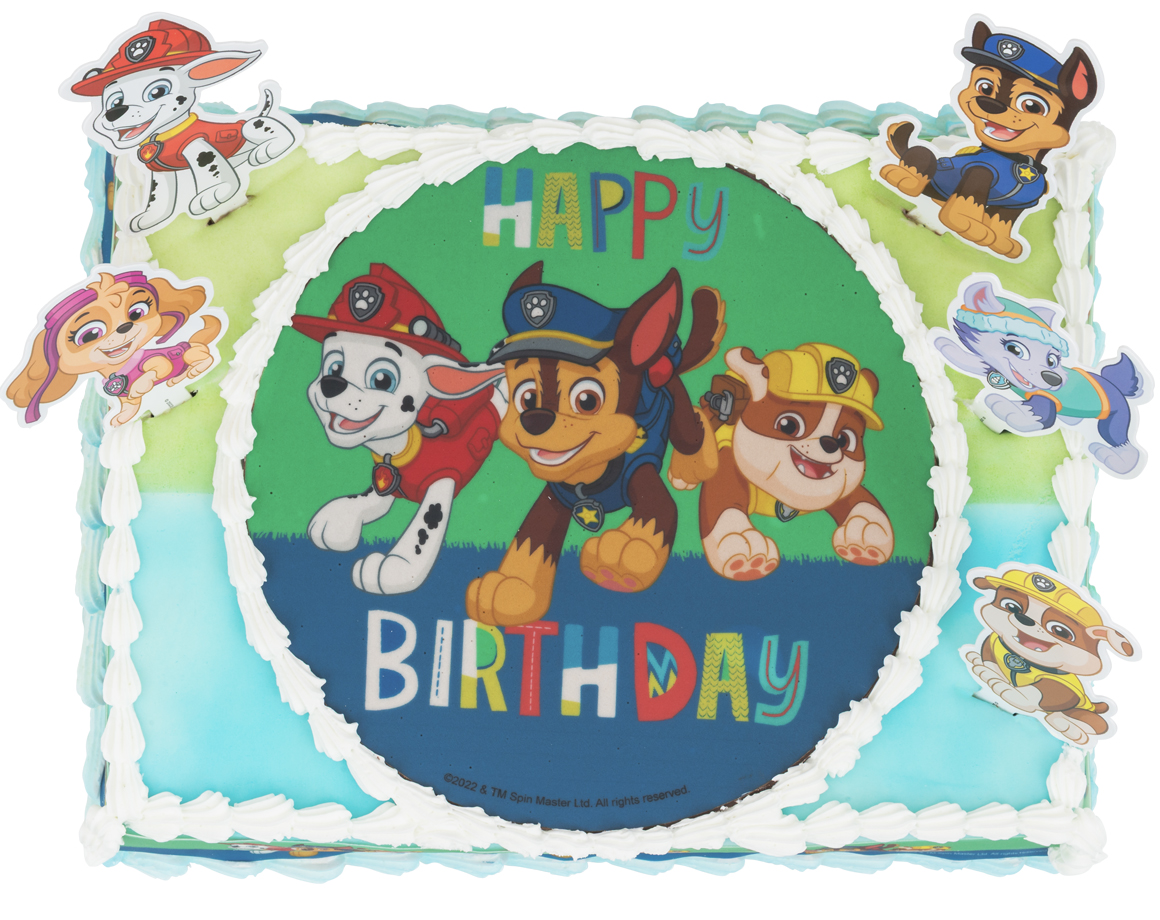 "Paw Patrol" Tourte fourré d’une crème diplomate au choix